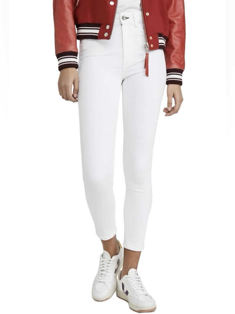 Rag & Bone White Skinny Jeans Size 31 High Rise Stretch Denim